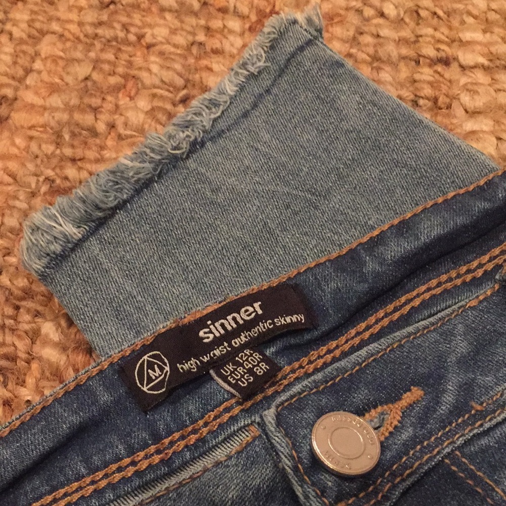MISGUIDED High Waist Sinner Stretch Skinny Jeans